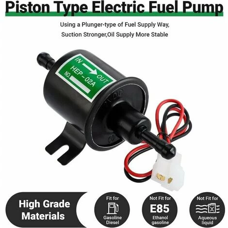 12V Electric Fuel Pump HEP-02A Low Pressure Electric Fuel Pump 2.5-4PSI For All Cars, Trucks And Boats - Image 3