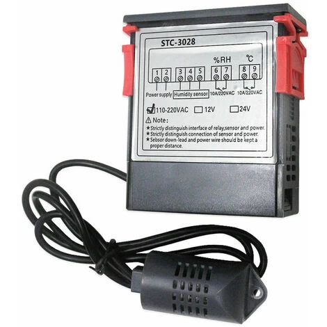 Digital Humidity And Temperature Controller With Integrated Sensor Probe Relay Output, 110-220 V - Image 3