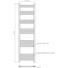 1600 X 450mm Heated Towel Rail Dual Fuel Thermostatic Anthracite Flat 22 Rails