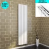 ELEGANT White Radiator Vertical Double Flat Panel High Thermal Conductivity Radiators 1800x456mm Suitable For Many Rooms