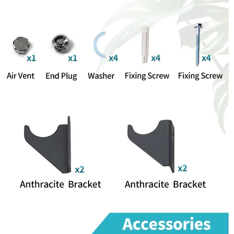 ELEGANT 600 X 1216 Mm Anthracite Designer Radiator Horizontal Column Double Flat Panel Central Heating Radiator - Image 5