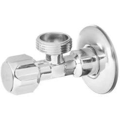 1/2 X 1/2 BSP Threaded Chromed Water Valve Connector Washing Machines Basins