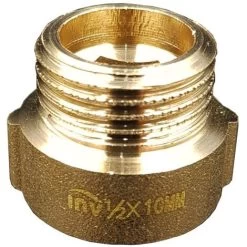 10mm Long - 1/2 BSP (15mm) Pipe Thread Extension Female X Male Cast Iron Brass