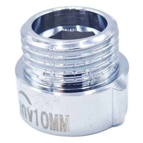 10mm Long - 1/2 BSP (15mm) Pipe Thread Extension Female X Male Chrome Brass
