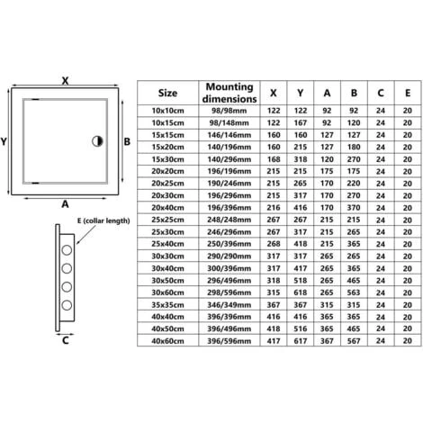 150x200mm Access Panels Inspection Hatch Access Door High Quality ABS Plastic - Image 2