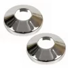 2x Pieces Chromed PVC Plastic Radiator Pipe Cover Collar Rose 20mm Diameter