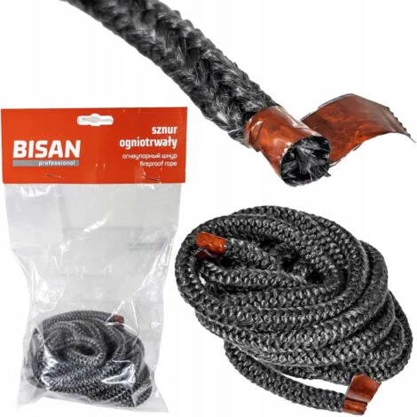 2,5m Heat Resistant Stove & Fire Rope For Wood Burning Stove Doors Flue Seal