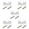 5 X Open Pipe Clips Snap In Bracket Double 18mm Plastic Clip With Fixings