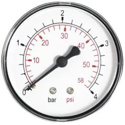 60mm 6BAR 86PSI Pressure Gauge Air Oil Or Water 1/4 BSPT Rear Entry Manometer