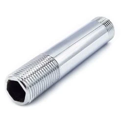 Chrome Plated Brass Pipe Fittings 1/2 Male X Male 80mm Length