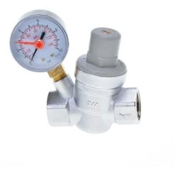 Water Pressure Reducing Valve 3/4 Female For 22mm Pipe With Gauge