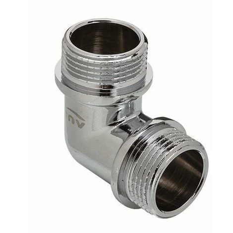 Chrome Plated Brass Male Elbow Pipe Fitting Connection MxM 1/2