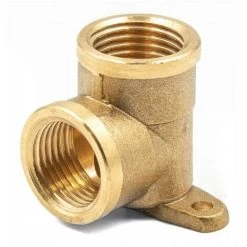 Wall Mounted Brass Elbow Pipe Fitting Connection Back Plate Backplate FxF 1/2