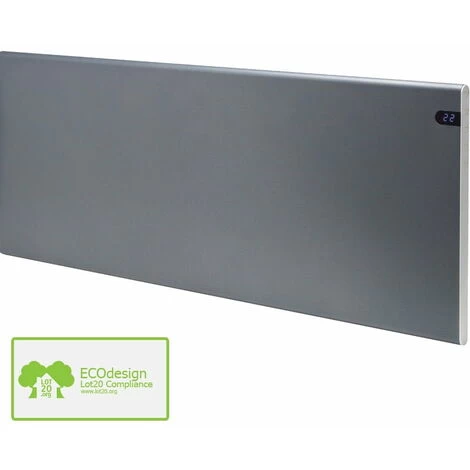 ADAX Neo Slimline Electric Panel Heater, Wall Mounted Radiator With Thermostat And Timer, 400W-White - Image 3