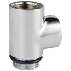 Milano - Heated Towel Rail Radiator Dual Fuel T Piece Electric Element Connector - Chrome