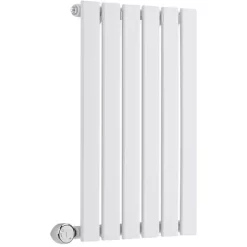 Milano Alpha Electric - Modern White Horizontal Single Panel Radiator - 635mm X 420mm
