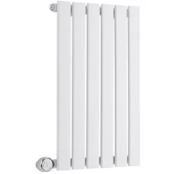 Milano Capri Electric - Modern White Horizontal Single Flat Panel Radiator - 635mm X 413mm