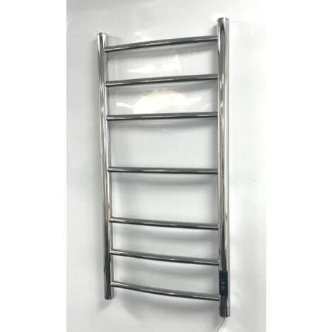 Heat & Things Ferrara Electric Stainless Steel Towel Rail 400 X 800mm Mirror Polished Finish Dry Electric Towel Radiator