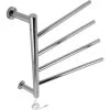 Napoli Stainless Steel Electric Heated Towel Rail H550mm W480mm Mirror Polished Finish