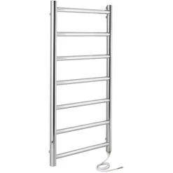 Greenedhouse Davos Electric Stainless Steel Towel Rail 500x800mm Towel Warmer Mirror Polished Finish