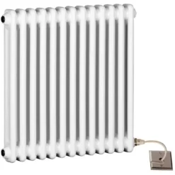 Manissa Electric 2 Column Traditional 600h X 596w Column Radiator With PTC Element Old Cast Iron Type School Radiator