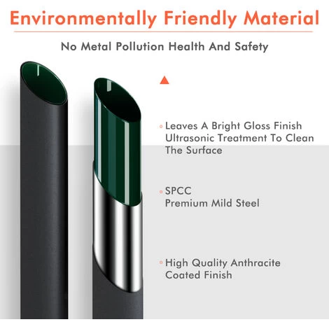 ELEGANT 1800x360mm Modern Anthracite Vertical Tall Column Radiator Double Oval Panel Designer High Heat Output Radiator - Image 5