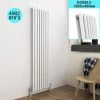 ELEGANT Modern White Vertical Tall Column Radiator 1800x480mm Double Oval Panel Designer High Thermal Conductivity Radiator