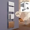 ELEGANT 1600 X 400 Heated Towel Rail Bathroom Radiator Chrome Flat Panel Towel Radiator