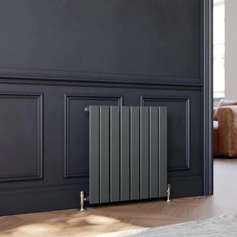 ELEGANT 600 X 600 Mm Anthracite Horizontal Column Designer Radiator Single Flat Panel Central Heating Radiator - Image 2
