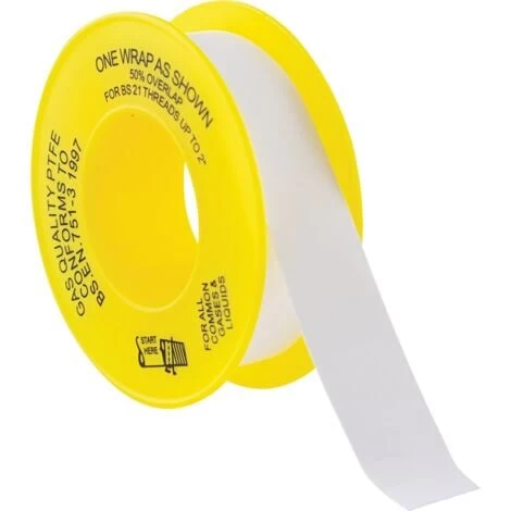 Kennedy PTFE Tape For Gas, 12mm X 5m