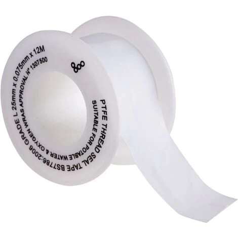 Kennedy PTFE Tape For Thread Sealing, 25mm X 12m