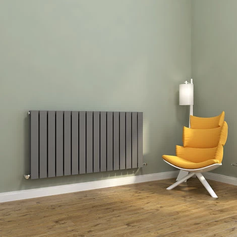 ELEGANT 600 X 1216 Mm Anthracite Designer Radiator Horizontal Column Double Flat Panel Radiator Heater - Image 2