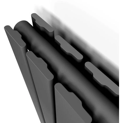 ELEGANT 600 X 1216 Mm Anthracite Designer Radiator Horizontal Column Double Flat Panel Radiator Heater - Image 3