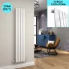 ELEGANT White Vertical Radiator Designer Central Heating Rad 1600x300mm Single Panel Radiator