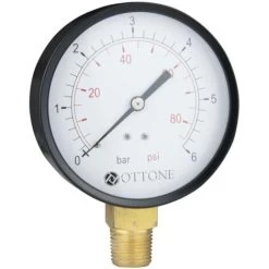 100mm 6 Bar Pressure Gauge Air Oil Water Meter 1/2 BSPT Side Entry Manometer