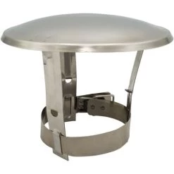 Stainless Steel Chimney Flue Cowl Pipe Rain Cover Protector Cap Ending 100-130mm