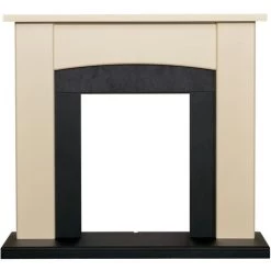 Αδάμ Adam Holden Fireplace In Cream & Black, 39 Inch