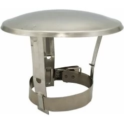 Stainless Steel Chimney Flue Cowl Pipe Rain Cover Protector Cap Ending 200-250mm
