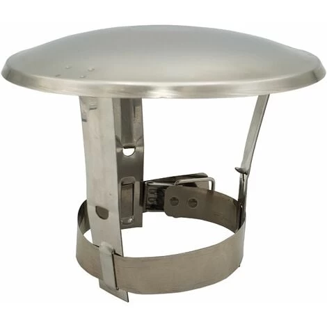 Stainless Steel Chimney Flue Cowl Pipe Rain Cover Protector Cap Ending 200-250mm
