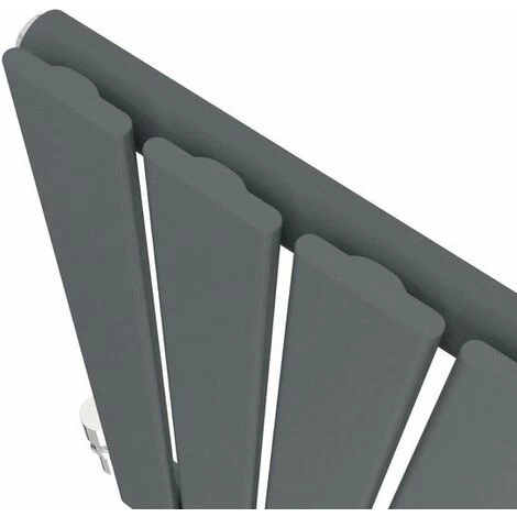 600x456mm Anthracite Designer Radiator Horizontal Flat Panel Single Panel Rad - Image 5