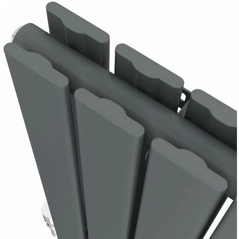 600x1216mm Anthracite Designer Radiator Horizontal Flat Panel Double Panel Rad - Image 5