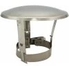 Stainless Steel Chimney Flue Cowl Pipe Rain Cover Protector Cap Ending 140-180mm
