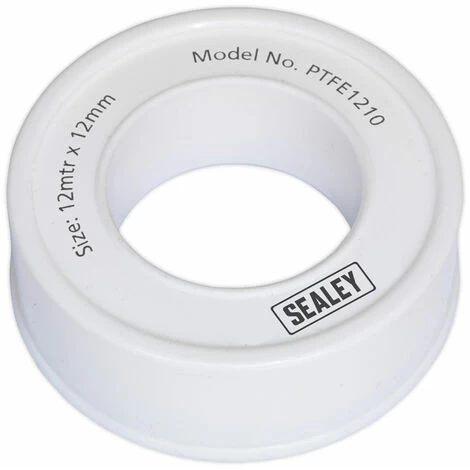 Sealey PTFE1210 PTFE Thread Sealing Tape 12mm X 12mtr Pack Of 10