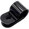 100 X 6mm Plastic Electrical Cable Pipe P-Clips Nylon Black Clamps