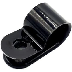 100 X 6mm Plastic Electrical Cable Pipe P-Clips Nylon Black Clamps