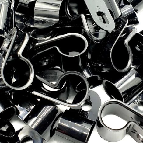 100 X 6mm Plastic Electrical Cable Pipe P-Clips Nylon Black Clamps - Image 3