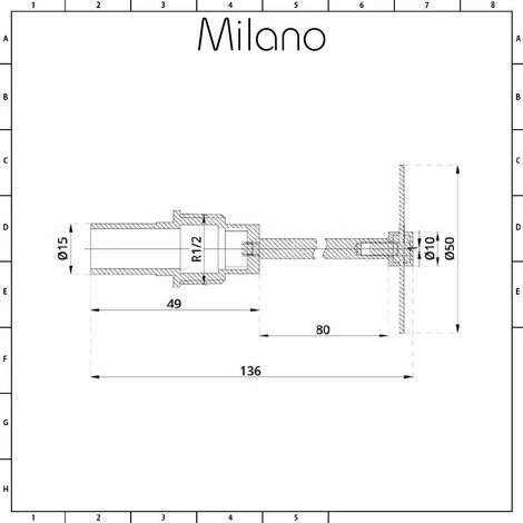 Milano – Modern Radiator Flow Diverter – 15mm Inlet - Image 5