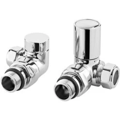 Hudson Reed Corner Radiator Valves Pair Pack - Chrome