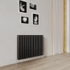 Reina Alco Horizontal Aluminium Radiator 600mm H X 820mm W Anthracite