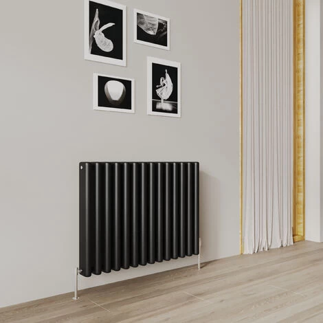 Reina Alco Horizontal Aluminium Radiator 600mm H X 820mm W Anthracite